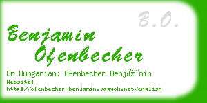 benjamin ofenbecher business card